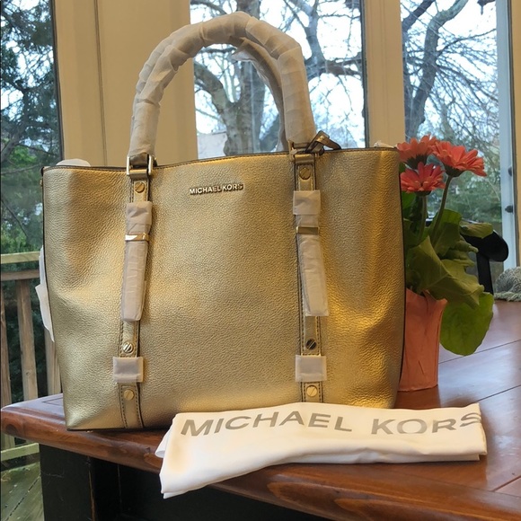 Michael Kors Handbags - NWT Michael Kors Gold Tote
